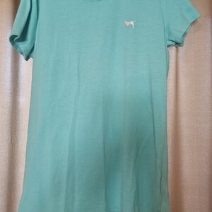 PINK Victoria's Secret Aqua Short Sleeve Tee